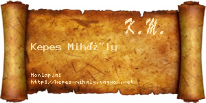 Kepes Mihály névjegykártya